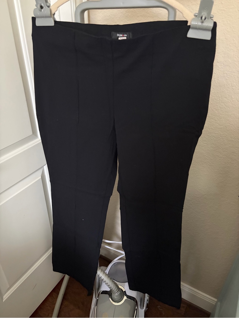 Style & Co. Black Straight-Leg Ponte Trousers